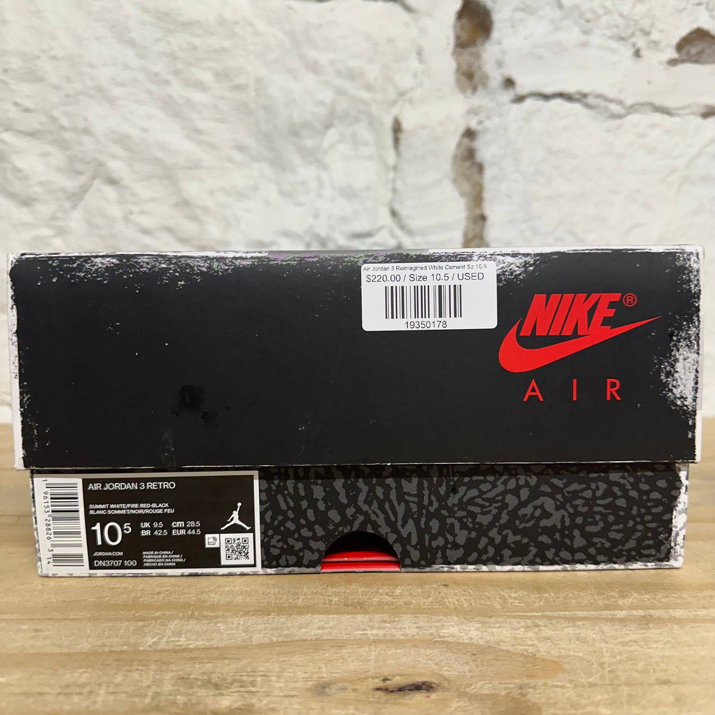 Air Jordan 3 White Cement Reimagined Sz 10.5