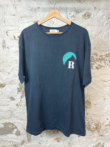 Rhude Teal Moon T-shirt Navy Sz M