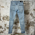 Amiri Paint Drip Spell Blue Denim Jeans Sz 31