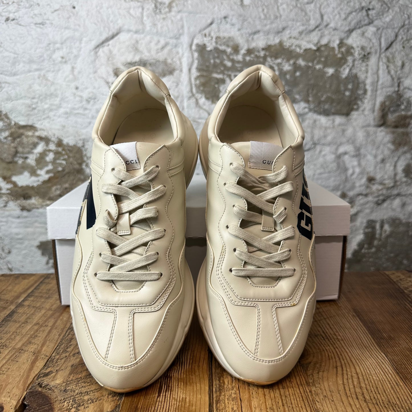 Gucci Rhtyon Eschatology Cream Sneaker Sz 11