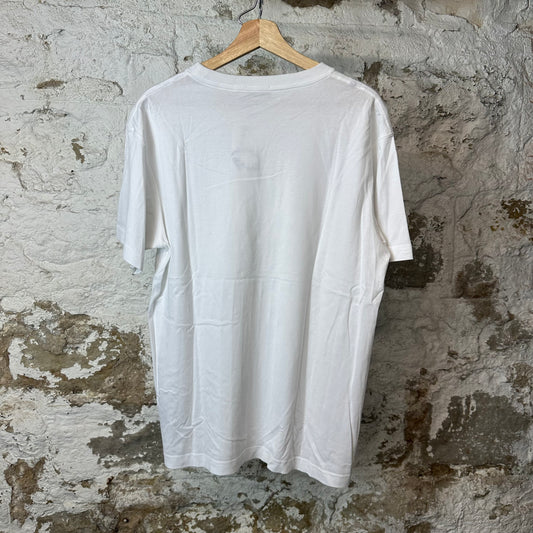 Dior Peter Doig Embroidered Logo White T-Shirt Sz M