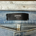 Amiri MX1 Pink Paisley Blue Denim Jeans Sz 31