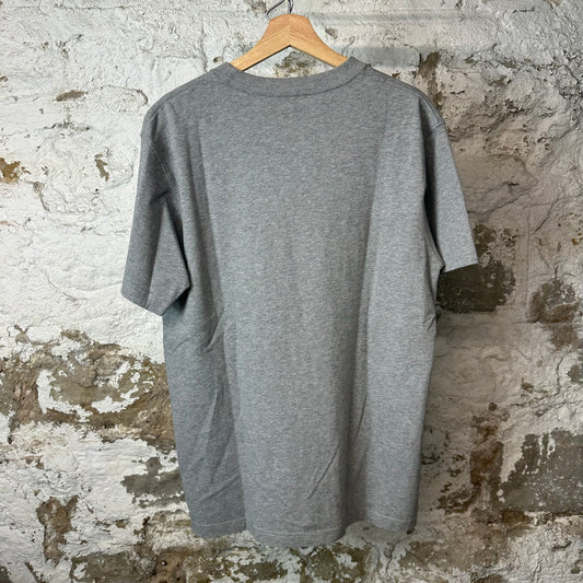 Dior Couture Embroidered Logo Grey T-Shirt Sz S