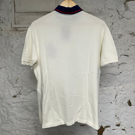 Gucci Strawberry White Polo Shirt Sz M