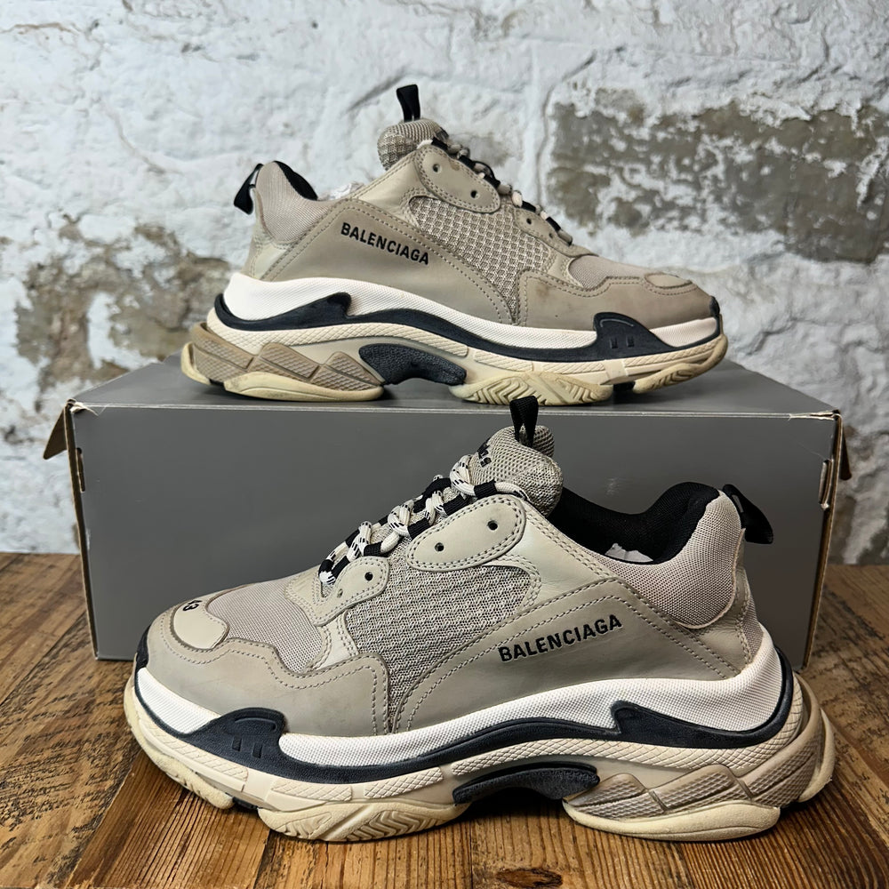 Balenciaga Triple S Beige White Black Sneaker Sz 10 (43)