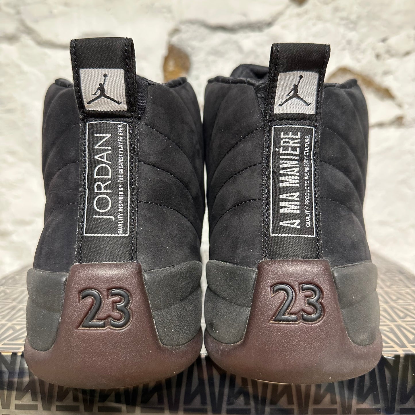 Air Jordan 12 A Ma Maniere Black Sz 11.5 (13W)