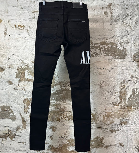 Amiri Blue Tie Dye Spell Black Denim Jeans Sz 29