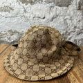 Gucci Reversible GG Monogram Canvas Bucket Hat Sz M