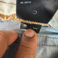 Amiri MX1 Black Paisley Thrasher Blue Denim Jeans Sz 29