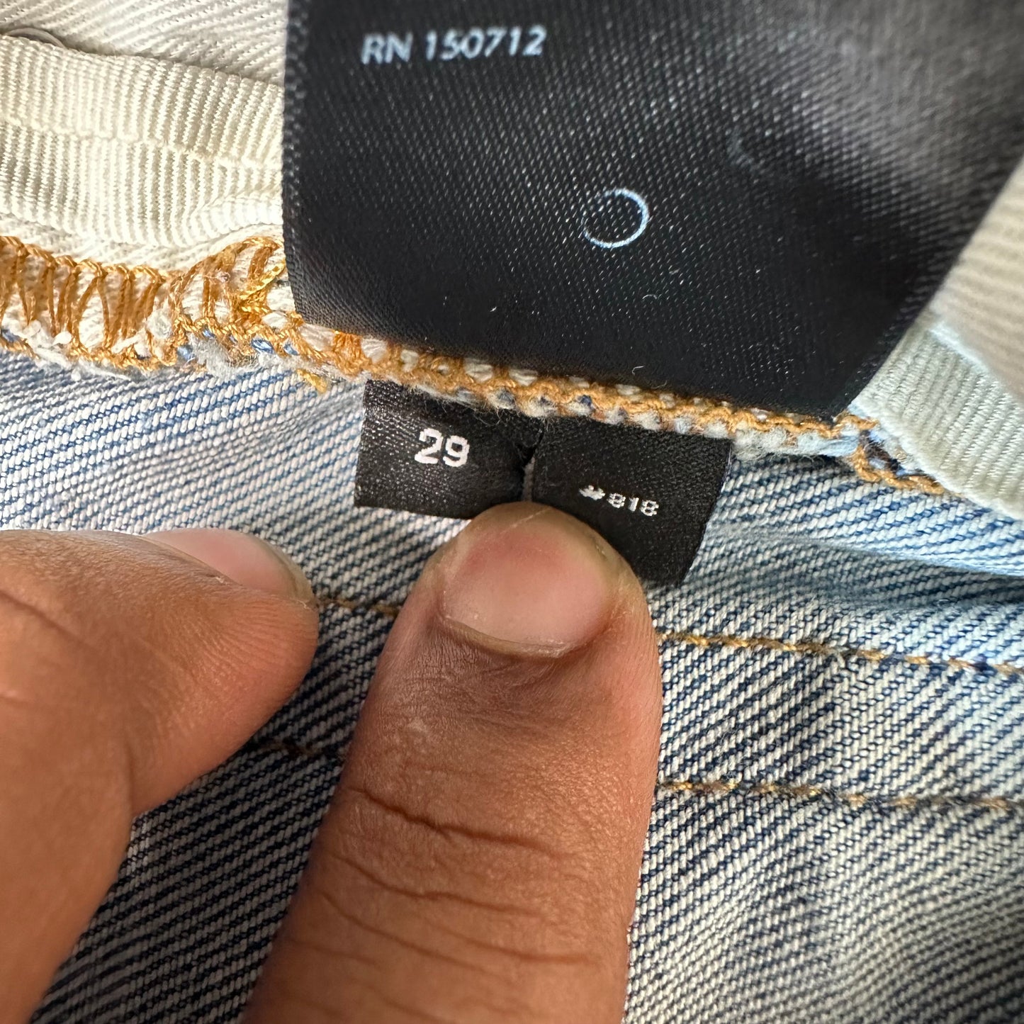 Amiri MX1 Black Paisley Thrasher Blue Denim Jeans Sz 29