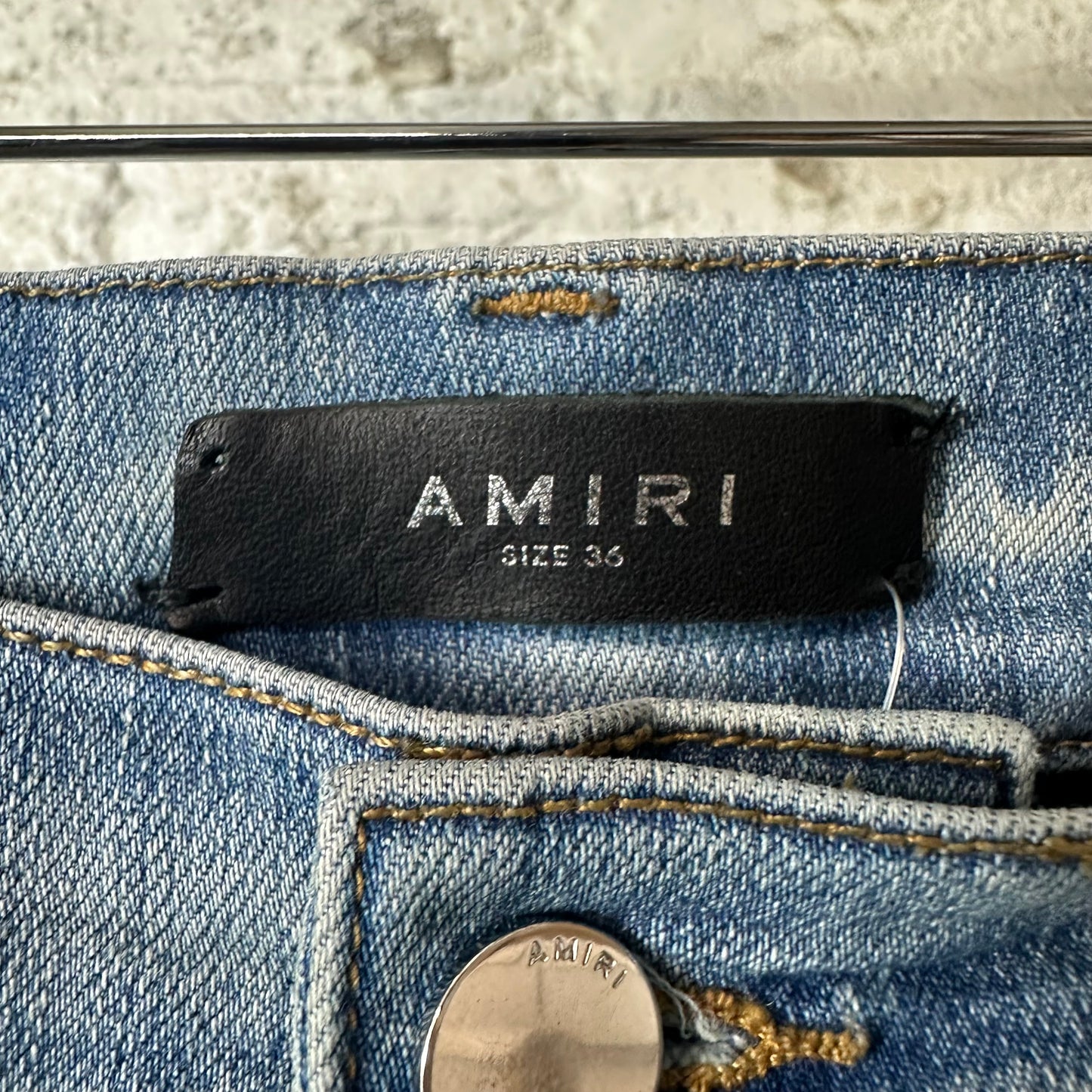 Amiri Plain Blue Denim Jeans Sz 36