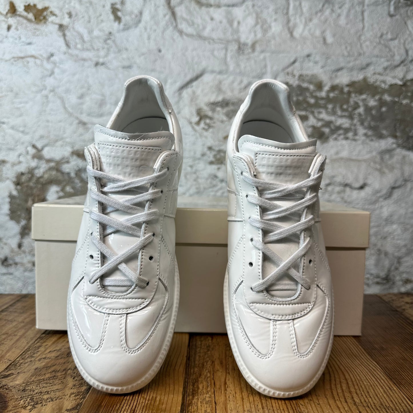 Maison Margiela Replica White Patent Sneaker Sz 6.5 (39.5)