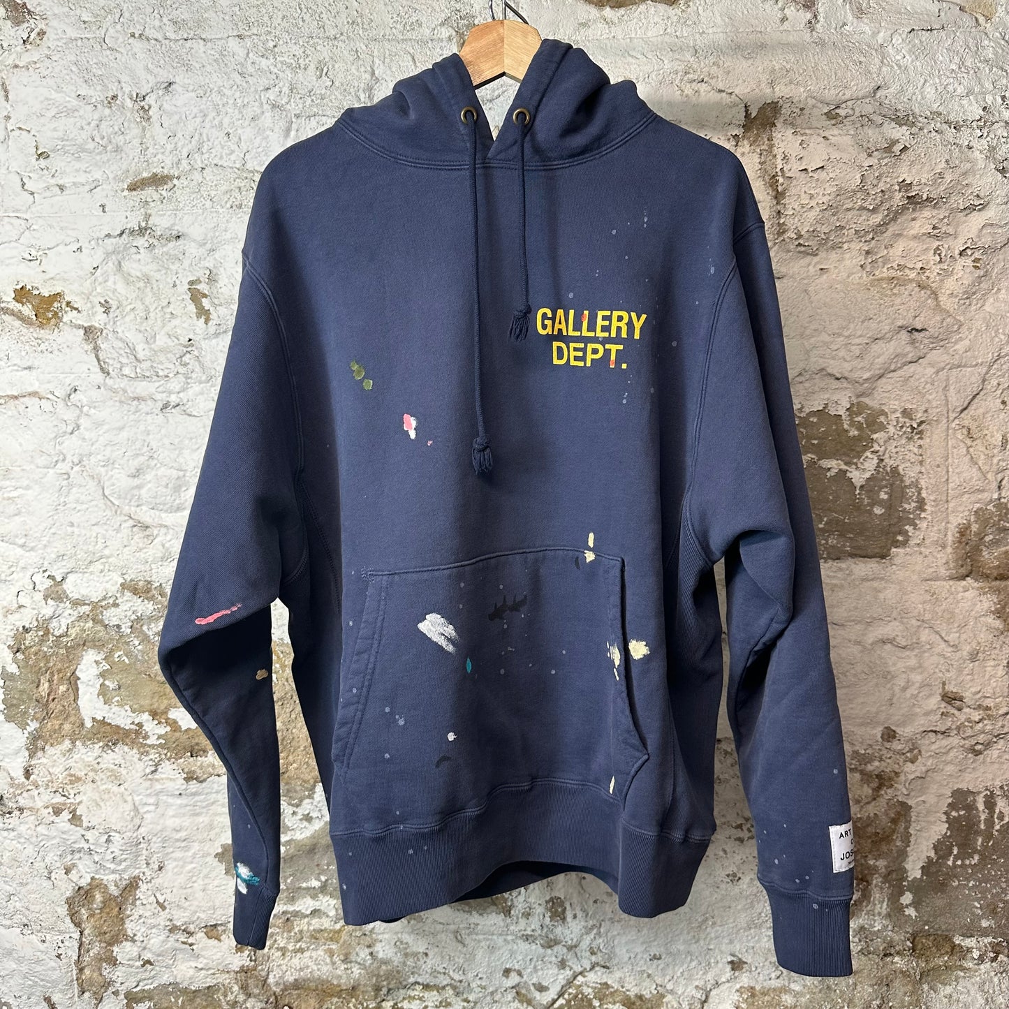 Gallery Department Paint Splatter Navy Hoodie Sz M