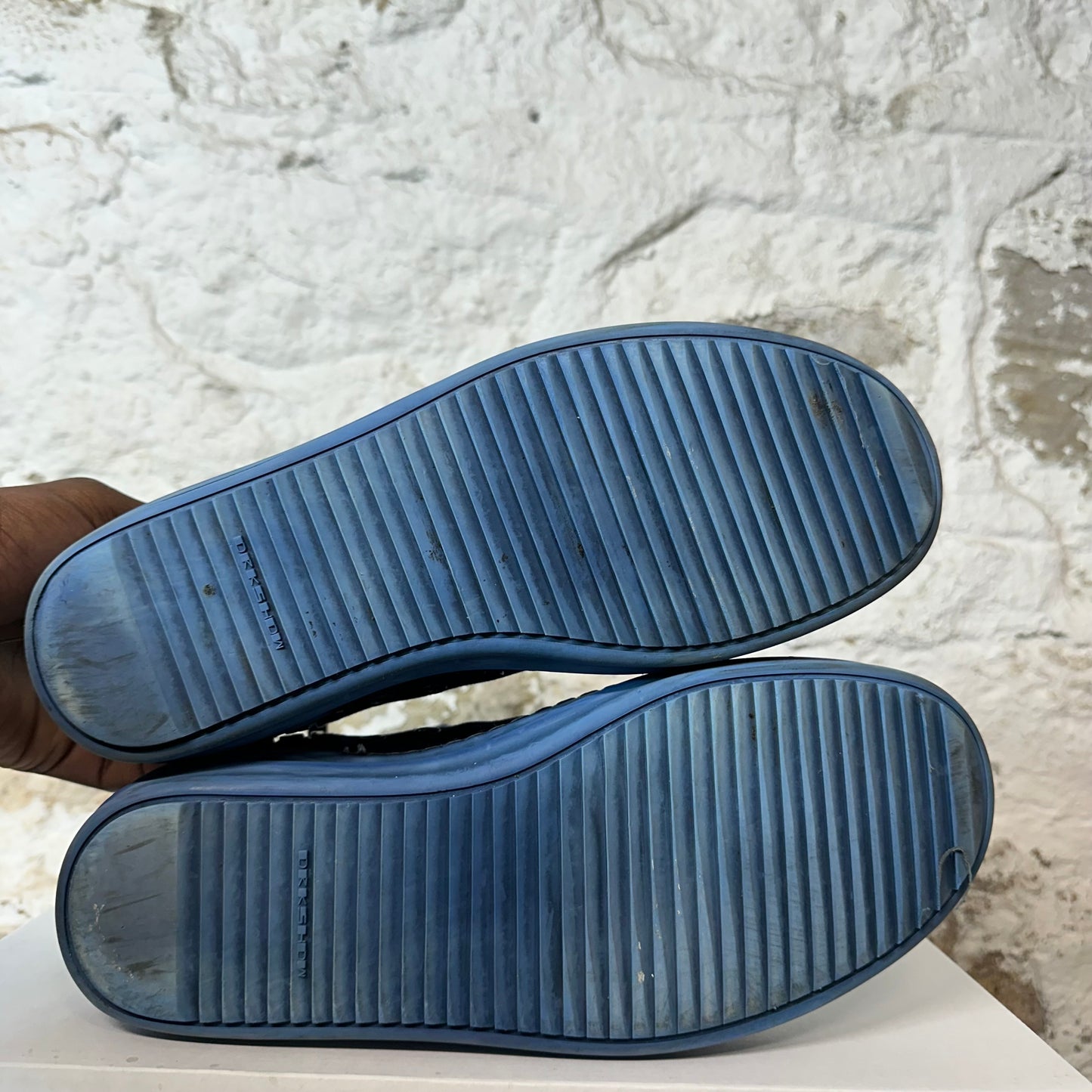 Rick Owens High Blue Dyed Sneaker Sz 8.5 (41.5)