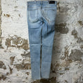 Amiri MX1 Yellow Suede Blue Denim Jeans Sz 30