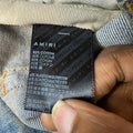 Amiri MX1 Black Multicolor Paisley Blue Denim Jeans Sz 33