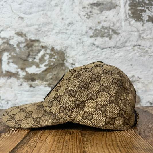 Gucci Brown GG Monogram Circle Logo Hat
