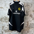 Balenciaga Panelled Logo Black Soccer Shirt Sz M