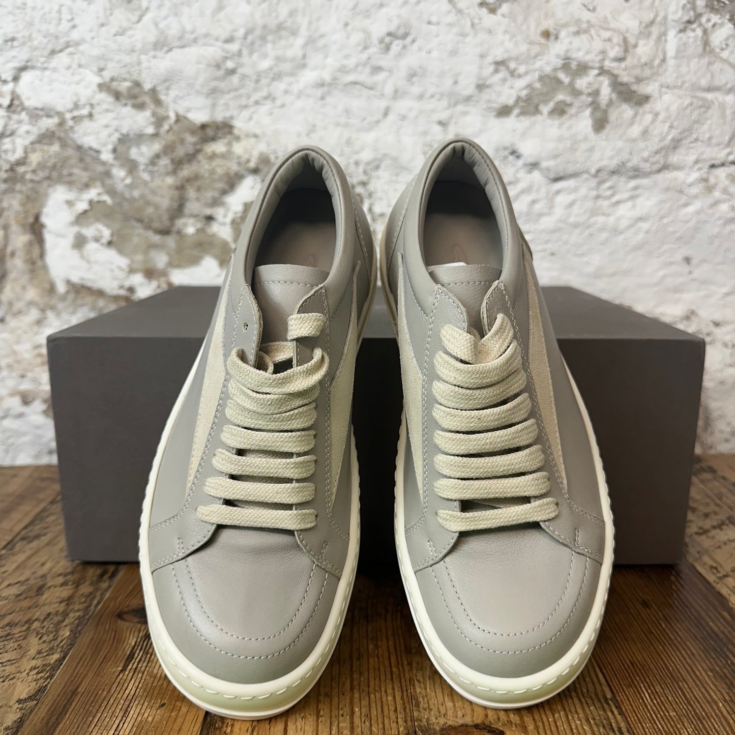 Rick Owens Vintage Pearl Milk Low Top Sneaker