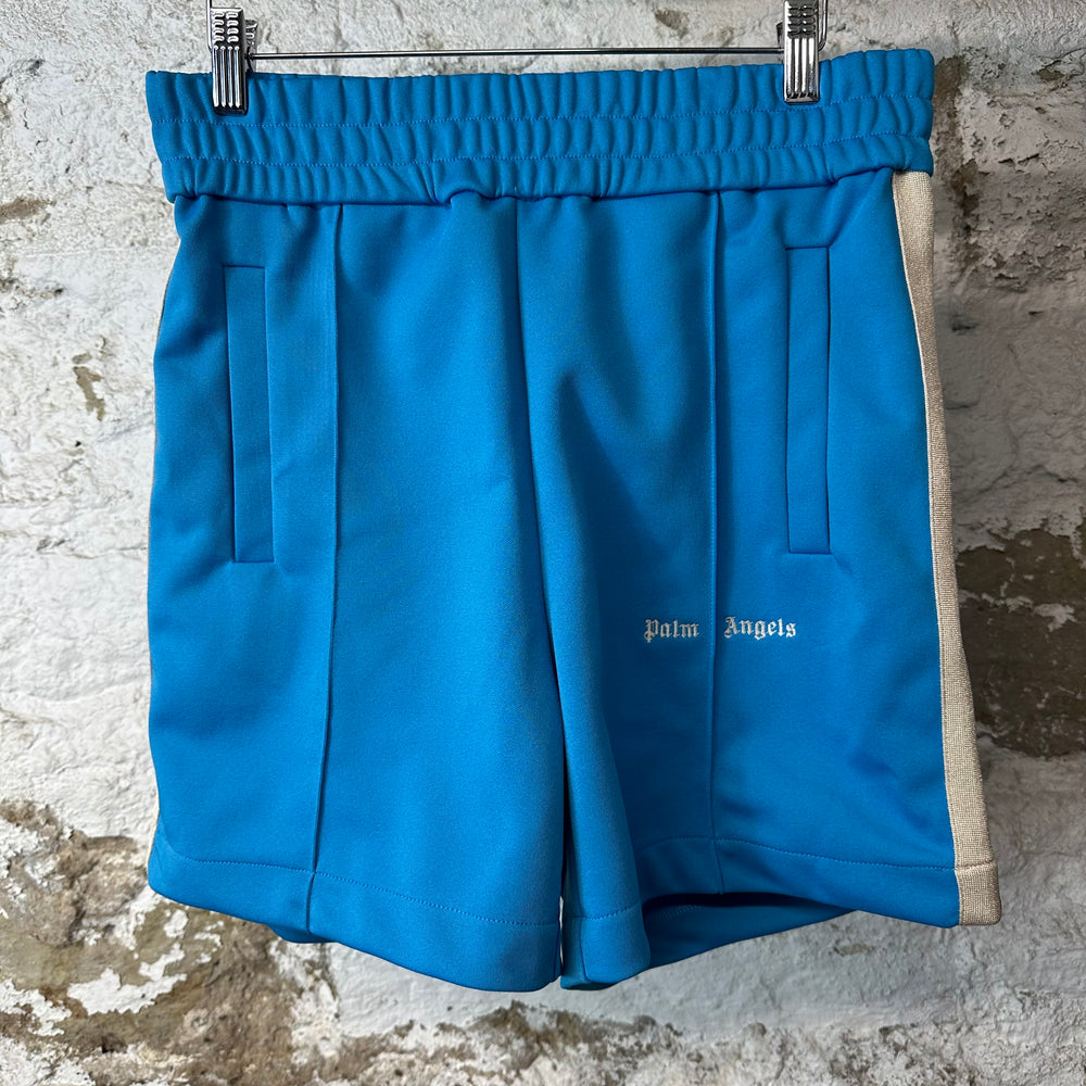Palm Angels Light Blue Track Shorts NEW