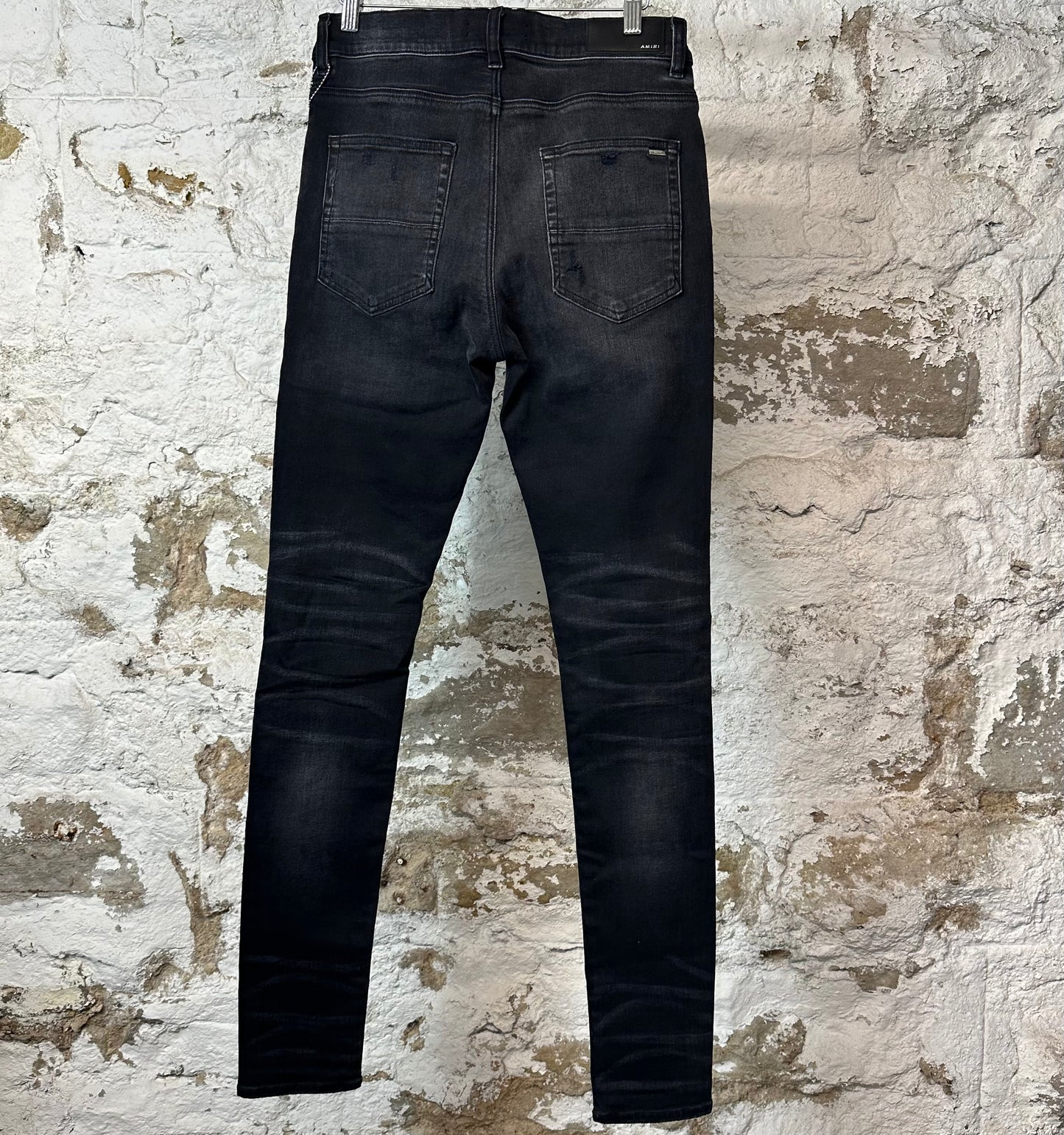 Amiri MX1 Red White Tie Dye Black Denim Jeans Sz 32