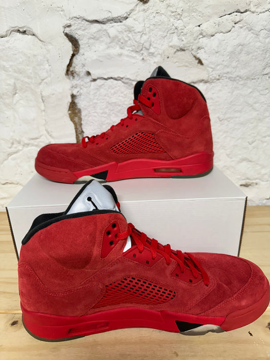 Air Jordan 5 Red Suede Sz 13