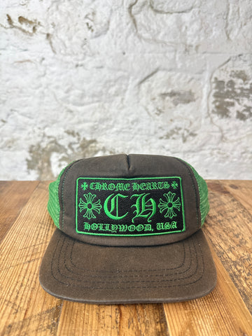 Chrome Hearts Green Hollywood Trucker Hat