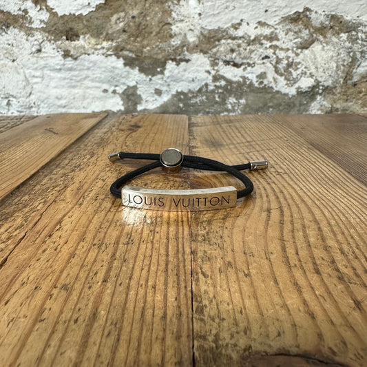 Louis Vuitton Black SIlver Adjustable Bracelet