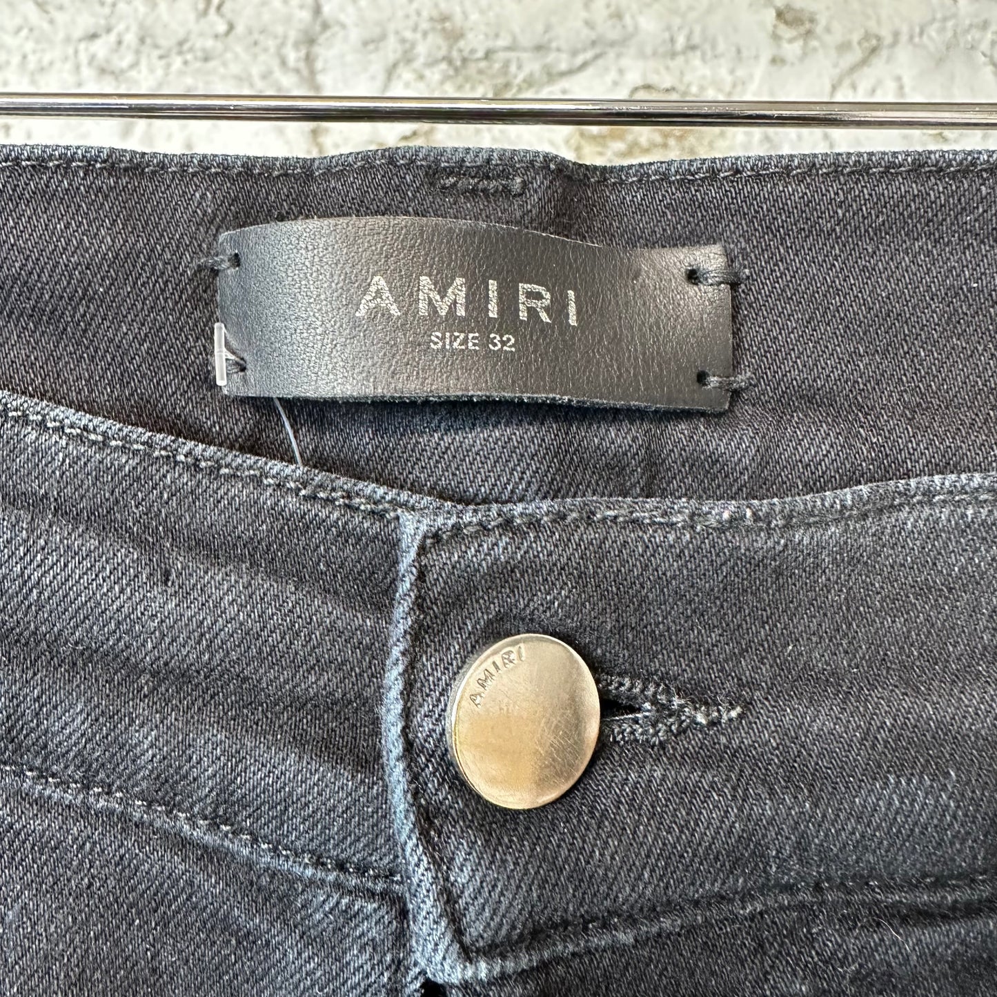 Amiri Distressed Black Denim Jeans Sz 32