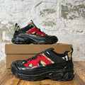 Burberry Arthur Tan Plaid Red Black Sneaker Sz 7 (40)
