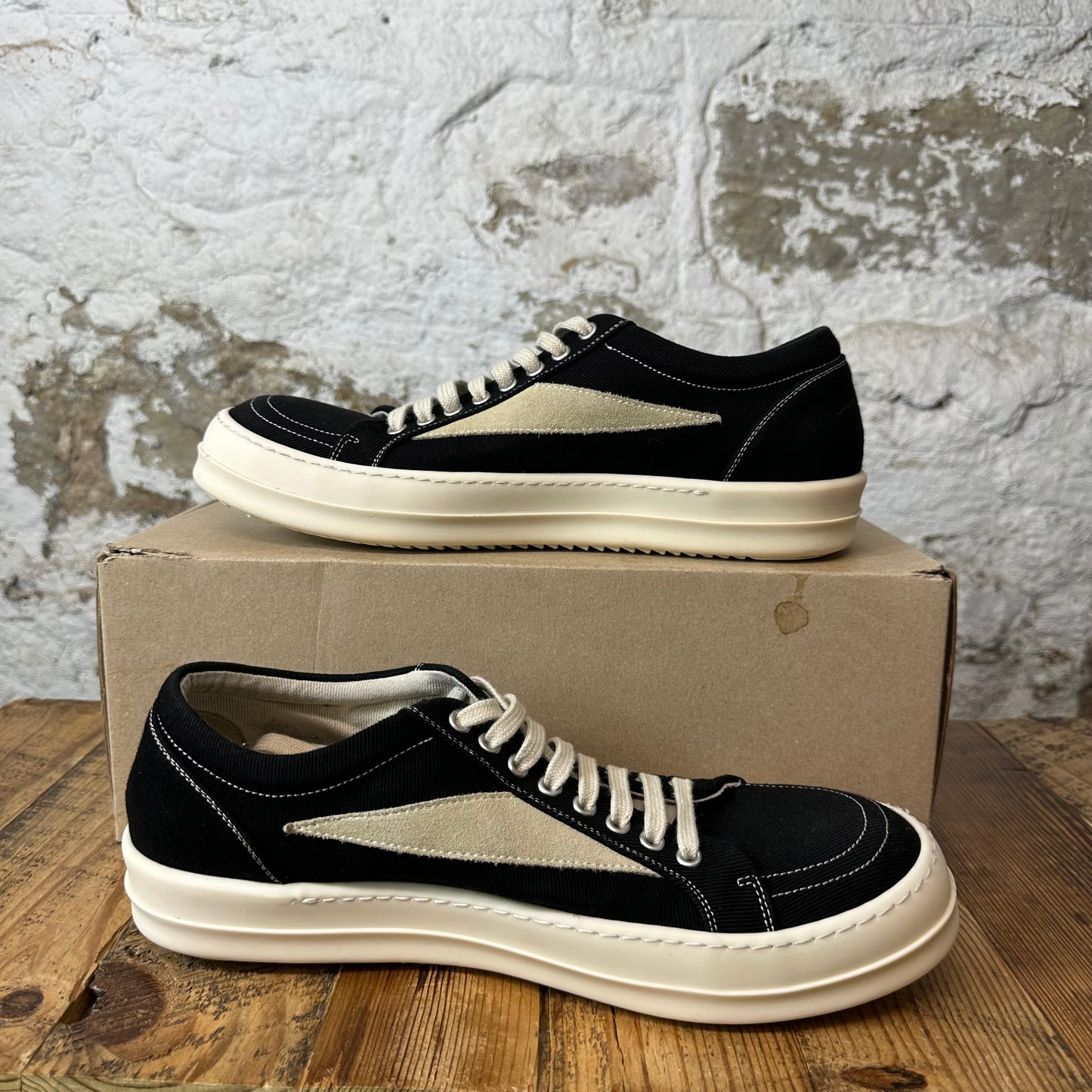 Rick Owens DRKSHDW Vintage Black Milk Sneaker Sz 11 (44)