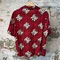 Amiri MA AOP Red Button Up Shirt Sz S
