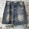 Vale Flare Blue Jean Shorts Sz 34