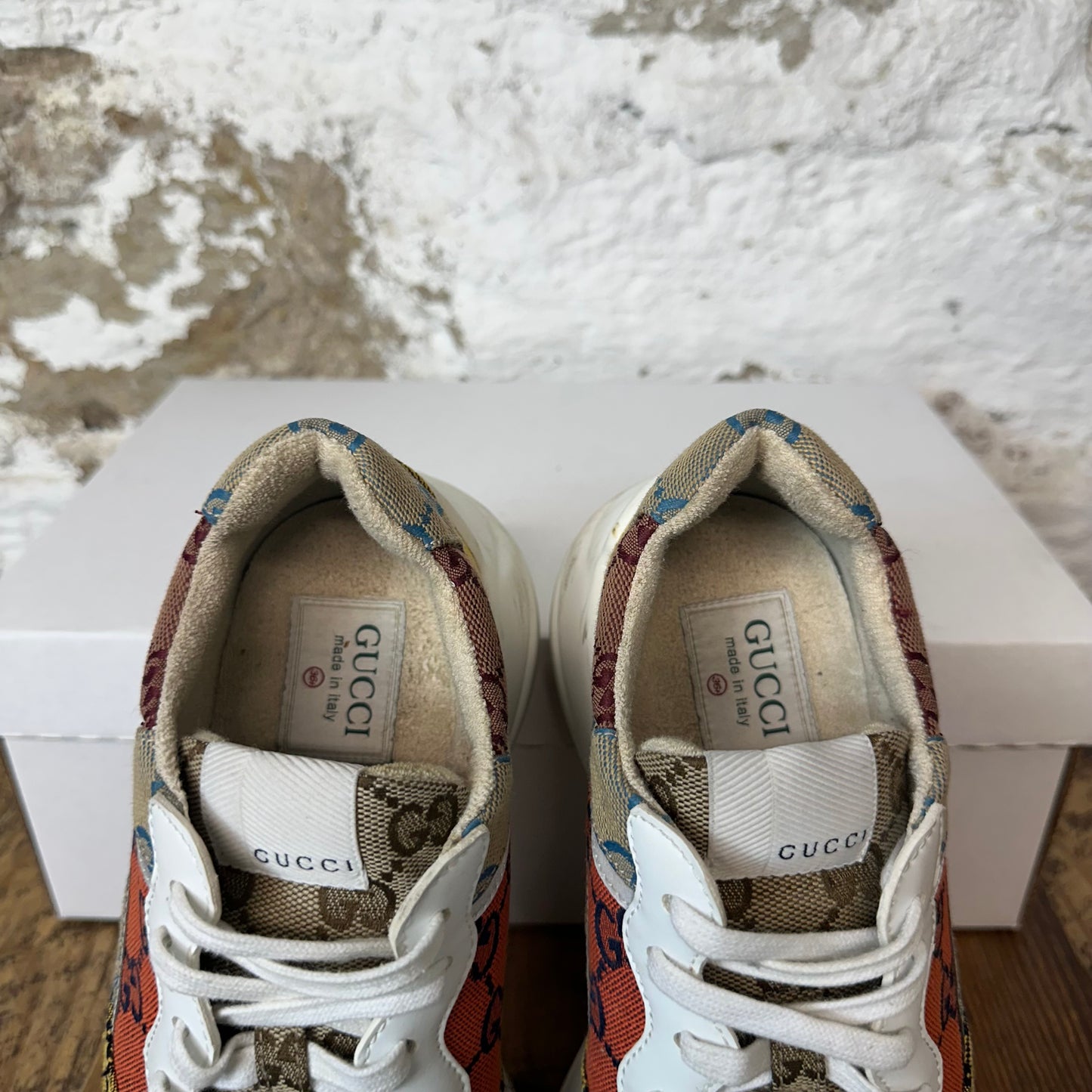 Gucci Rhyton Multicolor White Sneaker Sz 4.5 (36.5) No Box