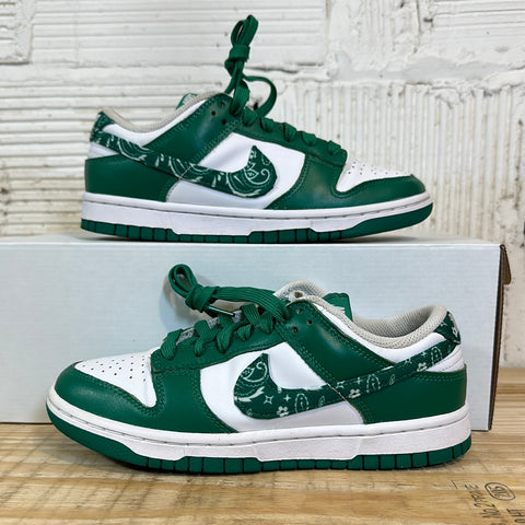 Nike Dunk Low Green Paisley Size 5.5 (7W)