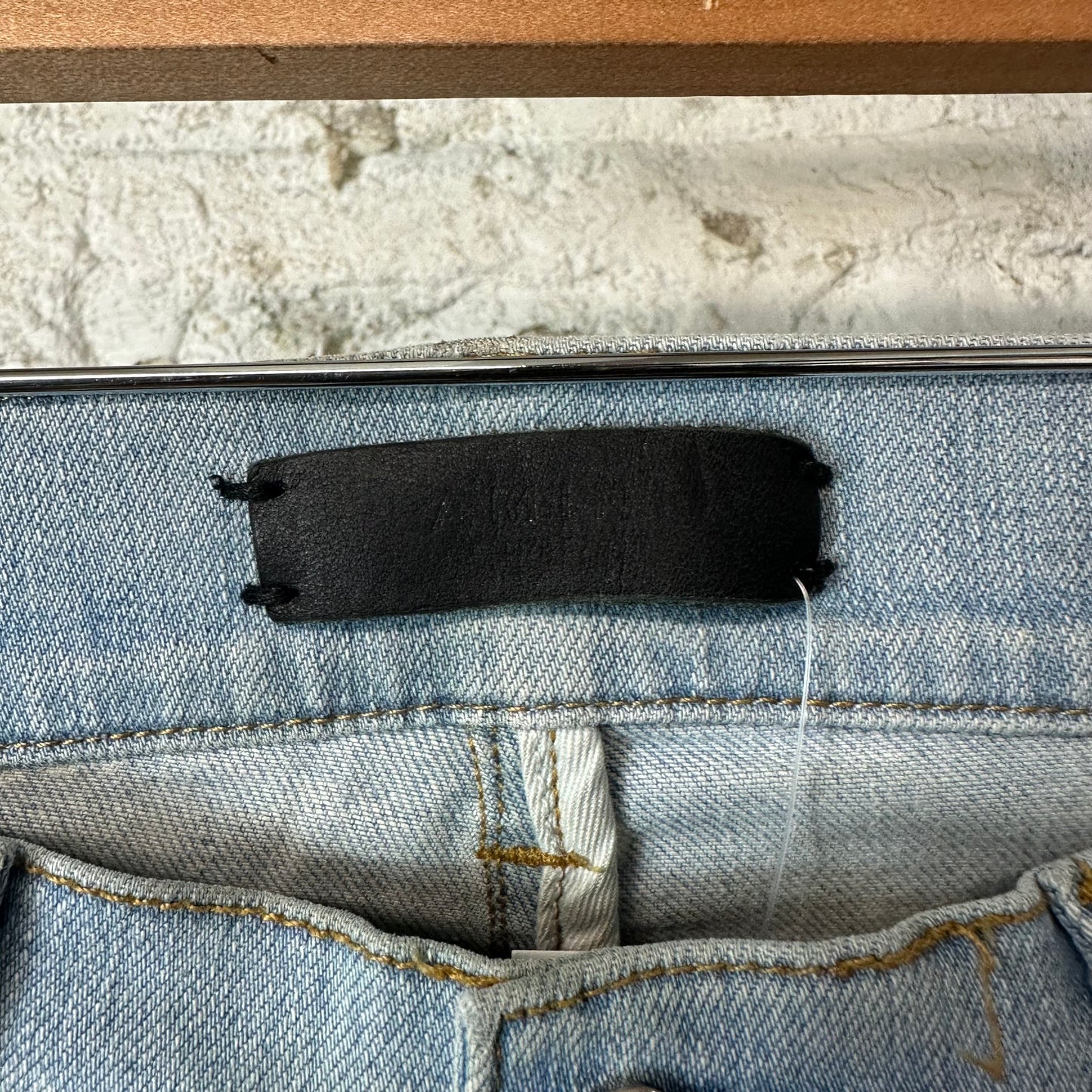 Amiri MX1 Orange Tie Dye Light Blue Thrasher Denim Jeans Sz 29