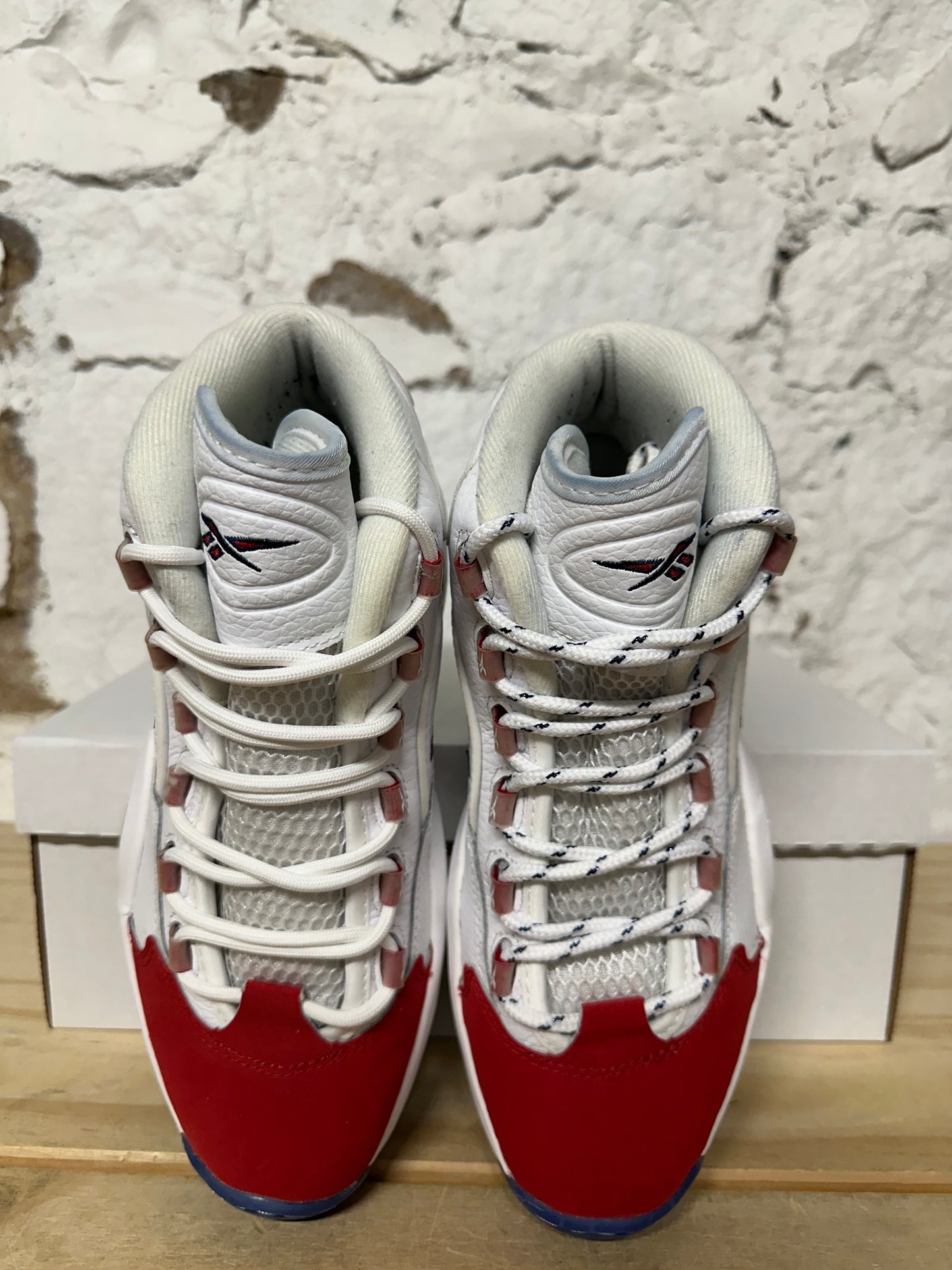 Reebok Question Mid Red Toe 25th Anniversary Sz 8