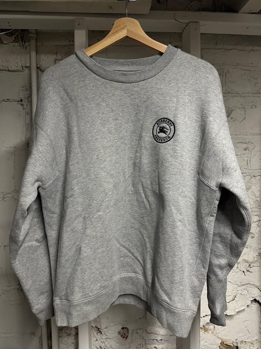 Burberry Circle Logo Grey Crewneck Sz S