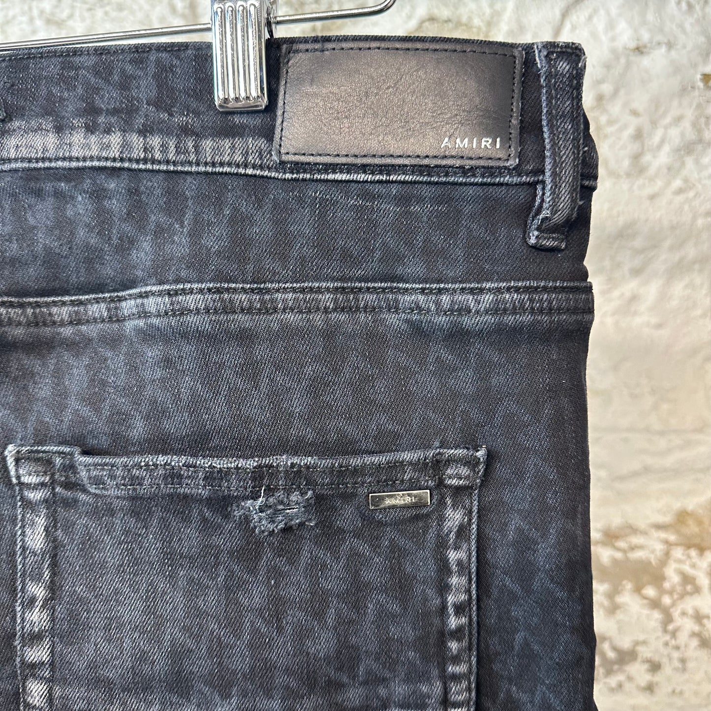 Amiri Playboy Print Black Denim Jeans Sz 34