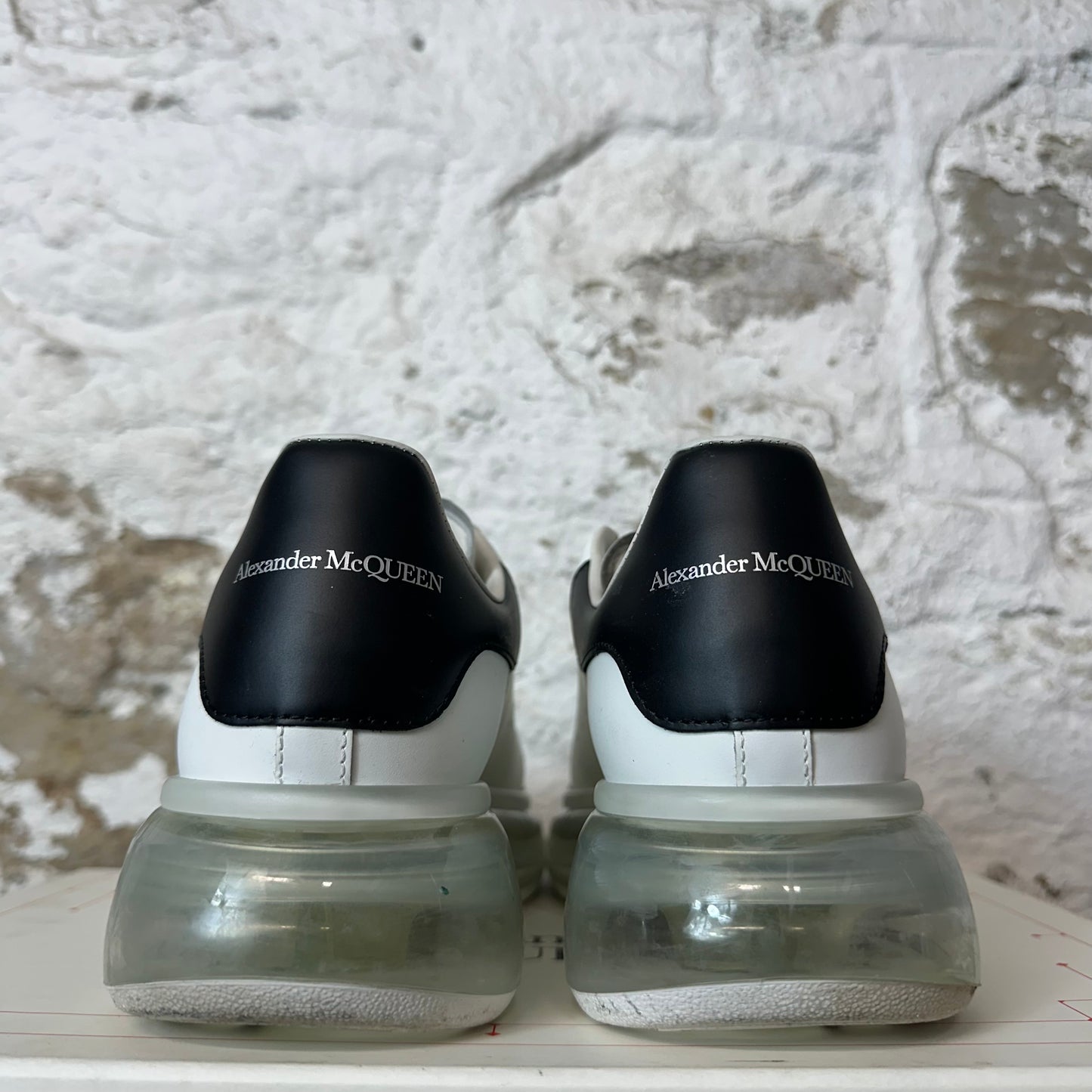 Alexander Mcqueen Black Tab White Bubble Sole Sneaker Sz 8.5 (41.5)
