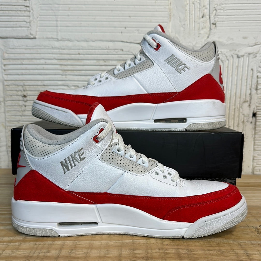 Air Jordan 3 Tinker White University Red Sz 12