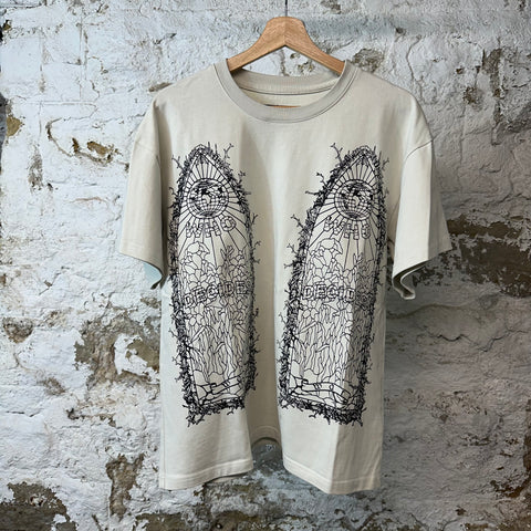 Who Decides War Thorned Stained Glass T-shirt Cloud Sz S