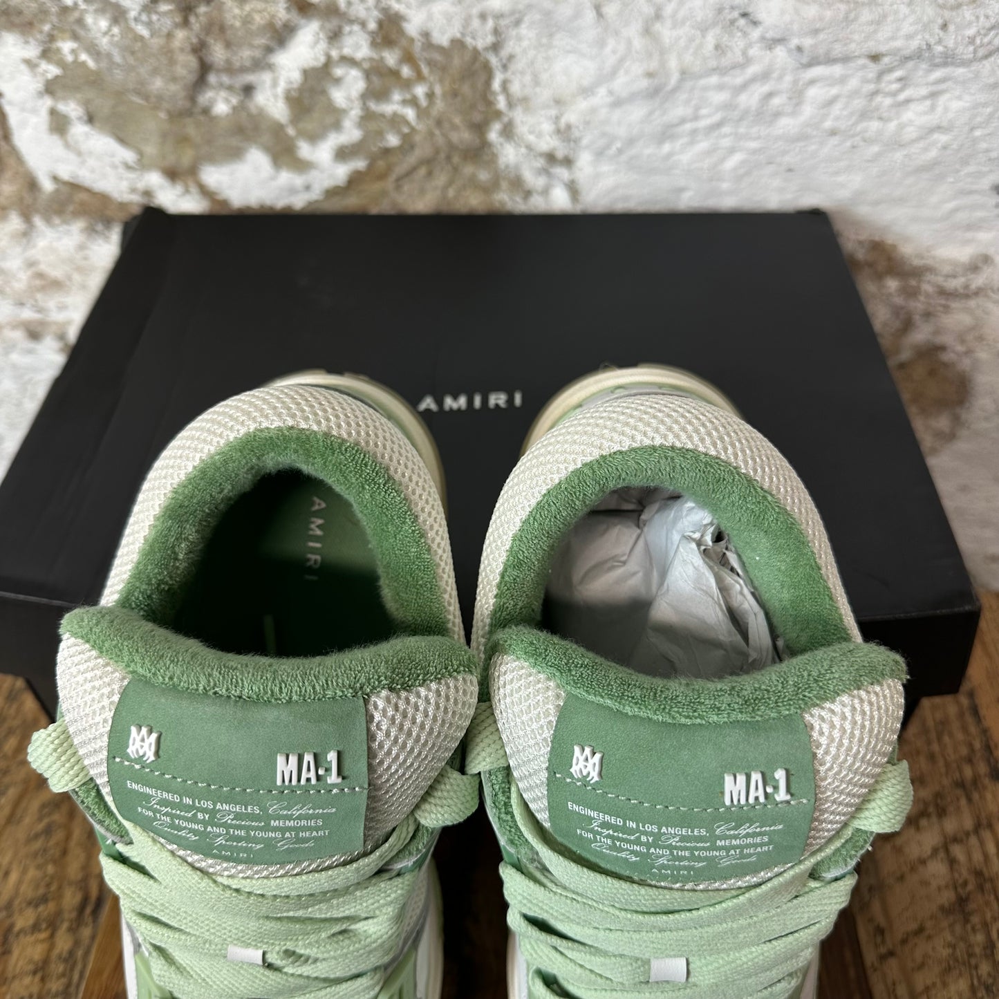 Amiri MA-1 White Mint Cream Sneaker Sz 10 (43)