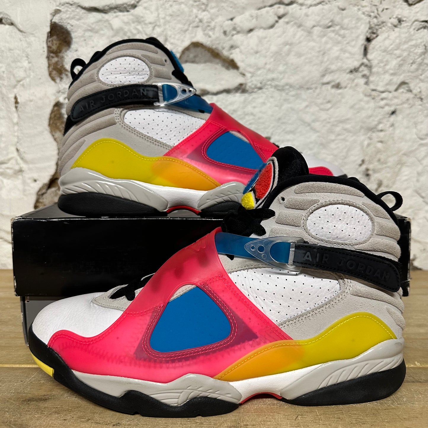 Air Jordan 8 White Multicolor Sz 10