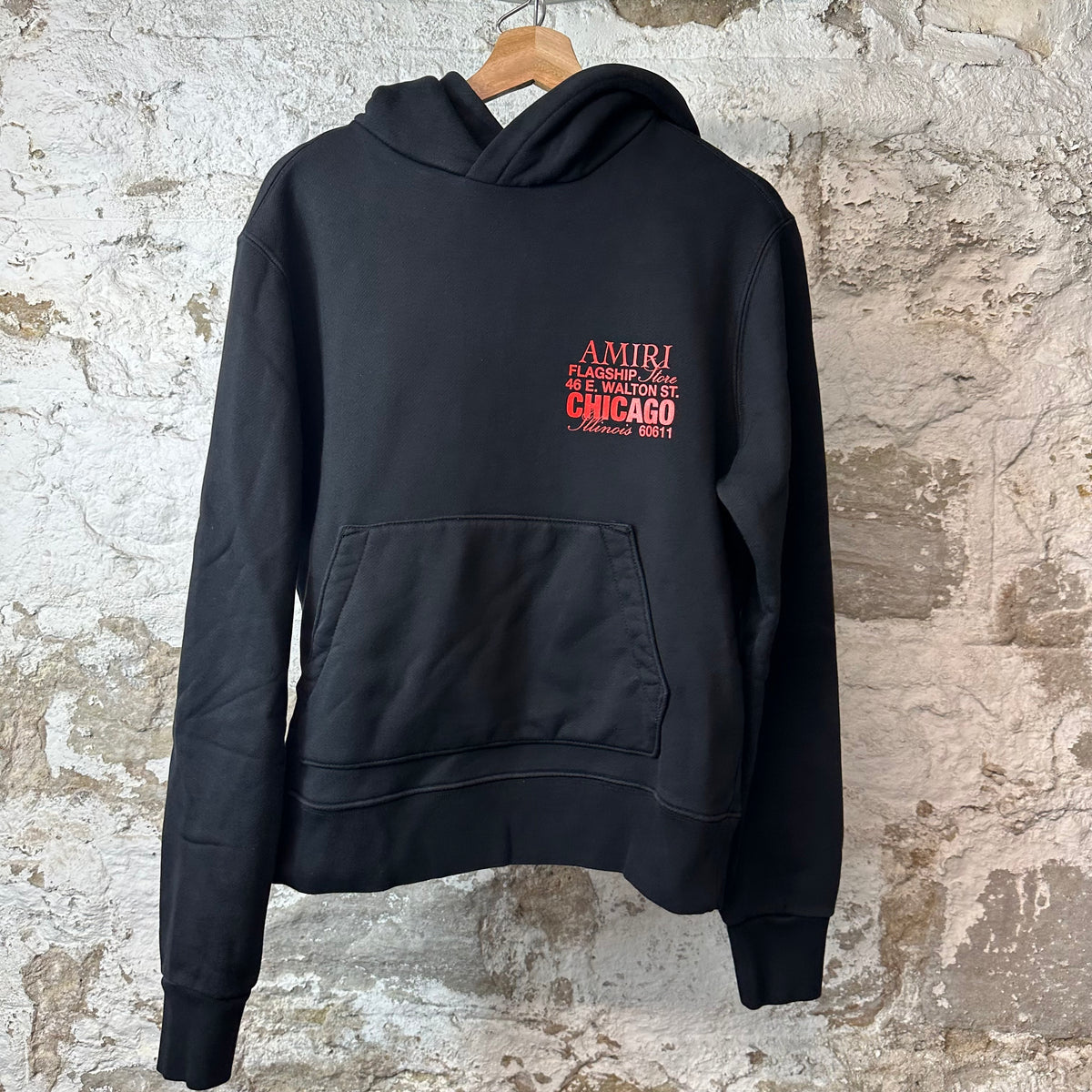 Amiri Chicago Flagship Black Hoodie Sz XS