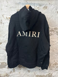 Amiri White Spell Black Hoodie Sz XXXL