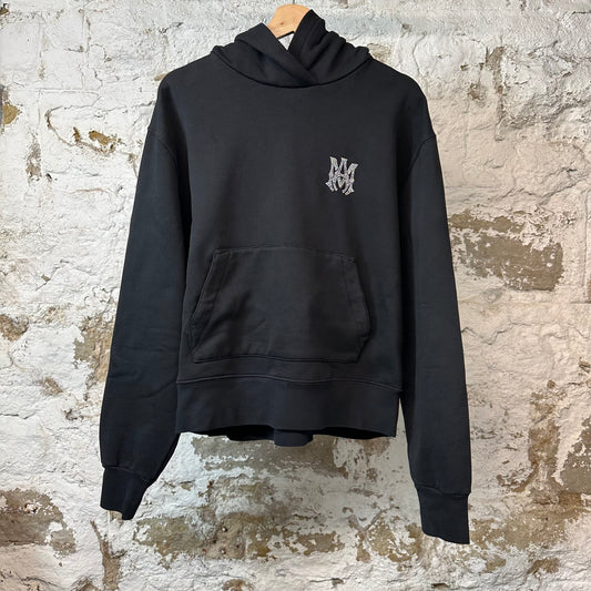 Amiri Crystal AM Black Hoodie Sz M
