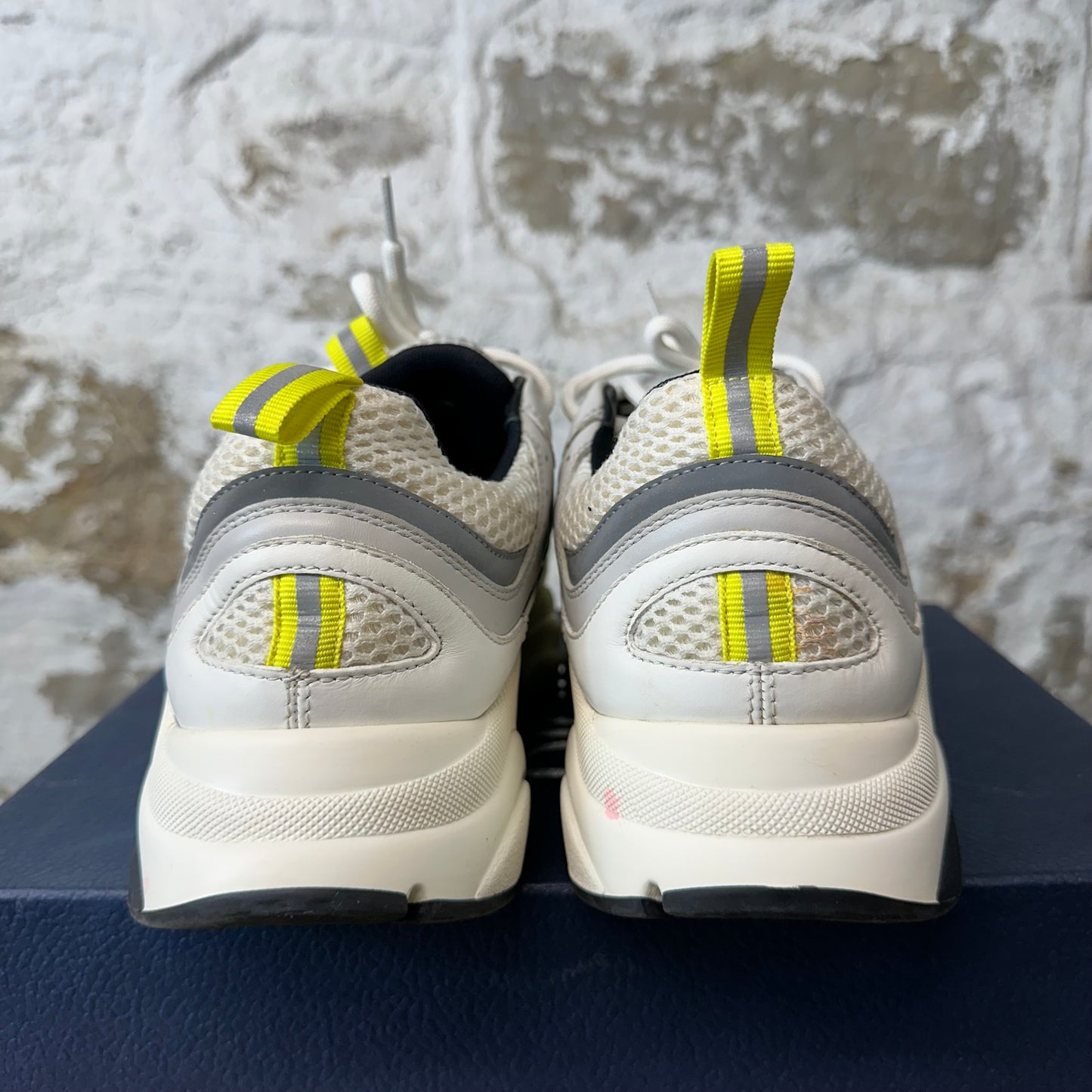 Dior B22 White Grey Yellow Sneaker Sz 10 (43)