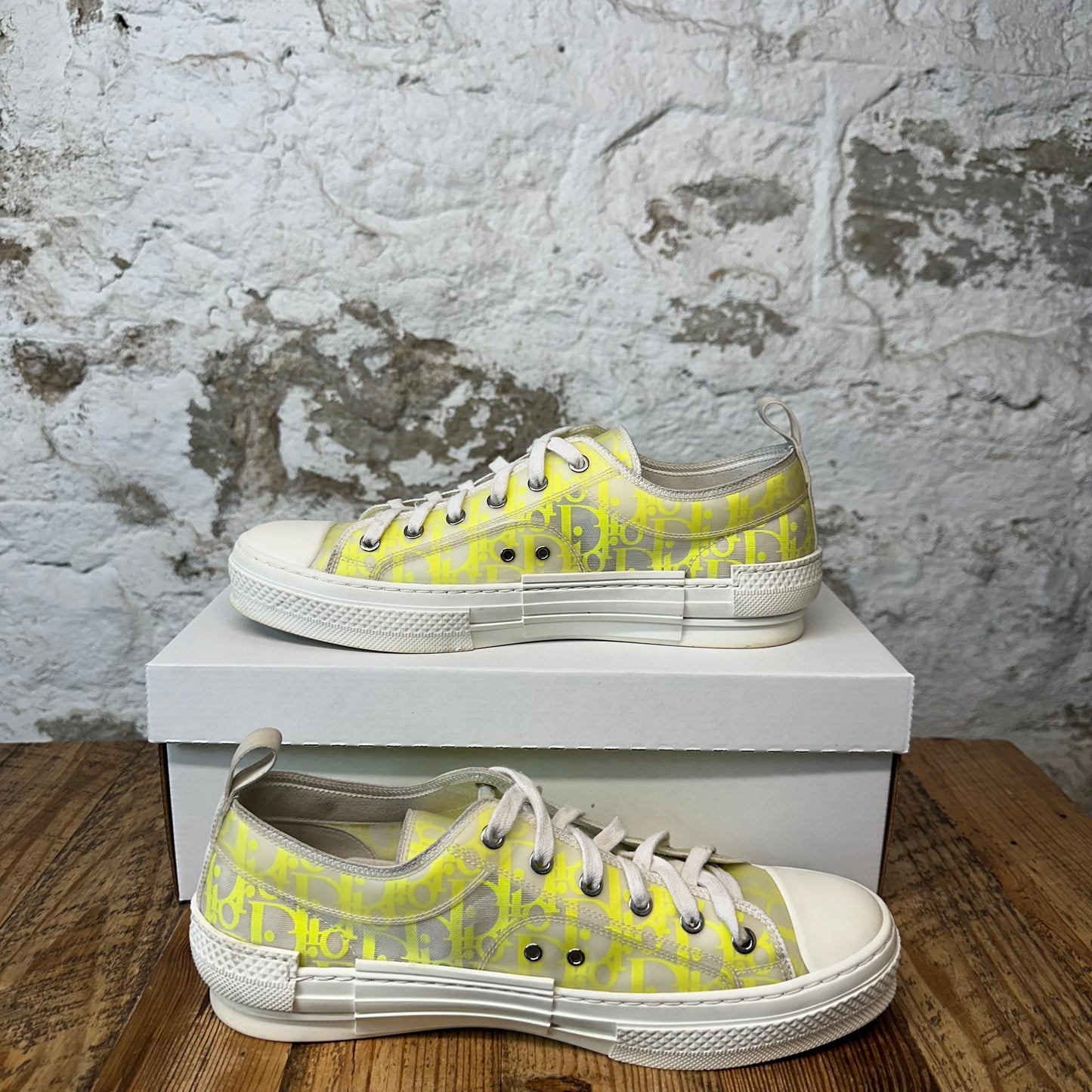 Dior B23 Low Yellow Oblique White Sneaker Sz 10 (43)