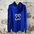Givenchy White Spellout Blue Hoodie Sz M